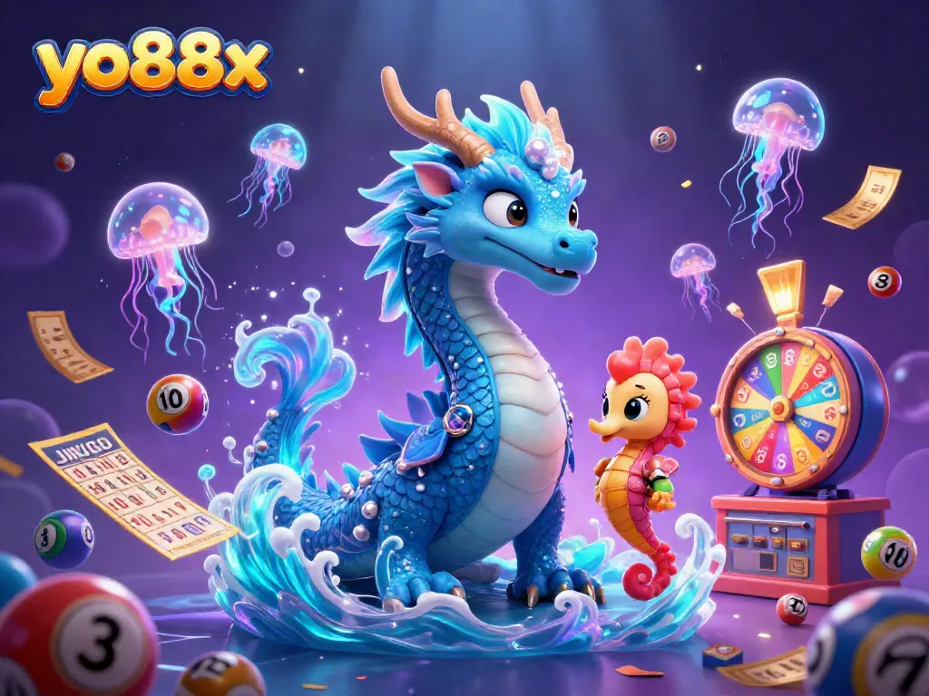 Experience thrilling gaming at yo88x featuring a vibrant undersea scene with gaming elements floating around.