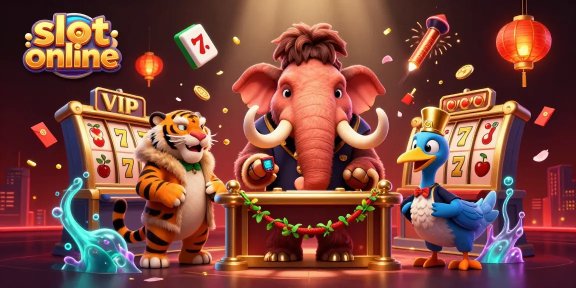 Spin and win at slot online with an electrifying casino atmosphere featuring unique characters.