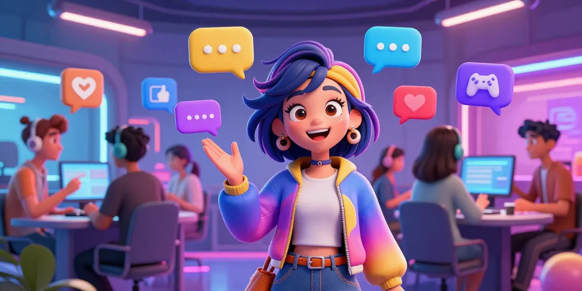 Engaging ai hentai chat featuring anime characters in a lively virtual room filled with colorful chat bubbles and immersive digital elements.