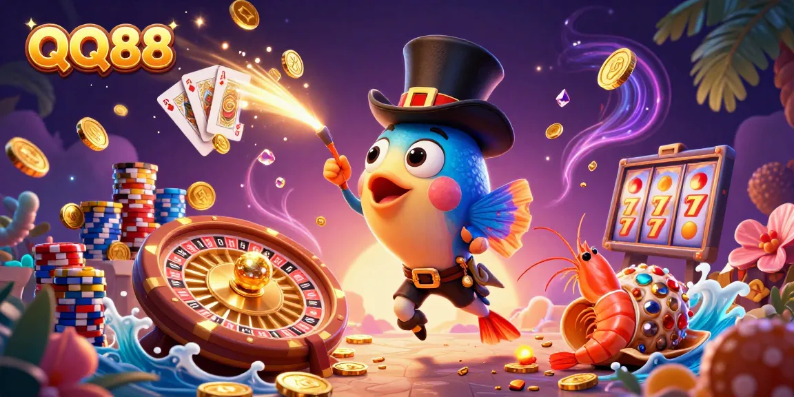 Experience QQ88’s thrilling casino adventure with vibrant characters and dynamic gaming elements.