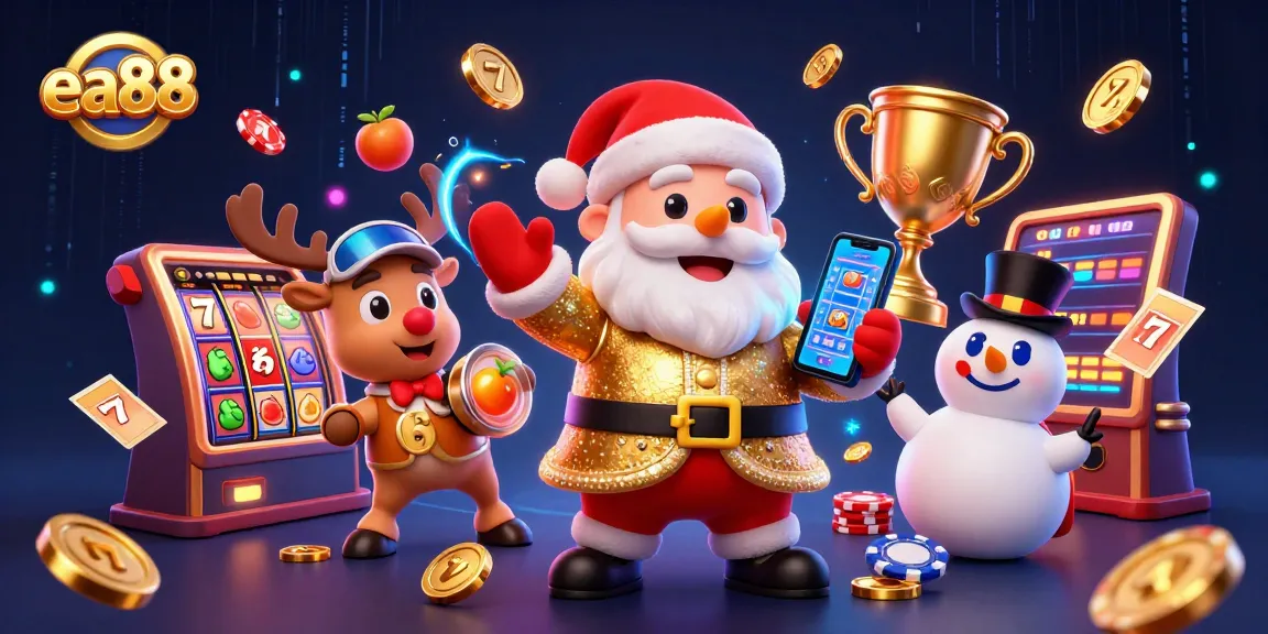 Spin with excitement at ea88 while Santa and friends celebrate jackpot slots!