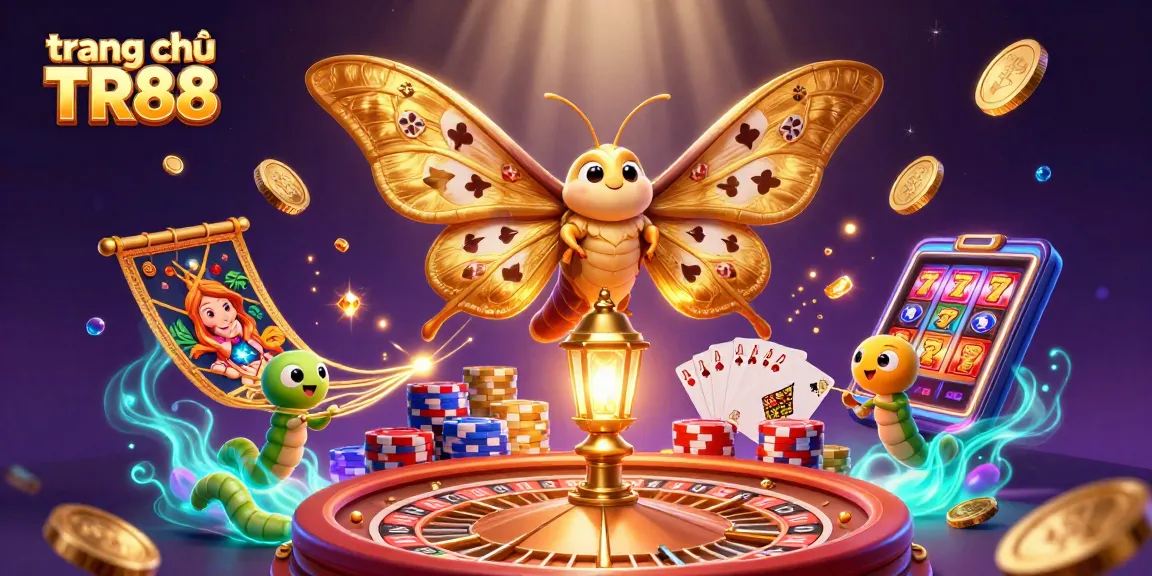 Experience the excitement at trang chủ TR88 with dazzling casino scenes and vibrant game elements.
