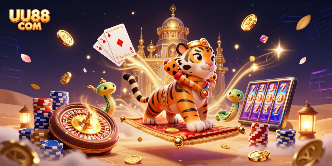 Experience thrilling gaming at UU88 COM with vibrant casino visuals and enchanting characters.
